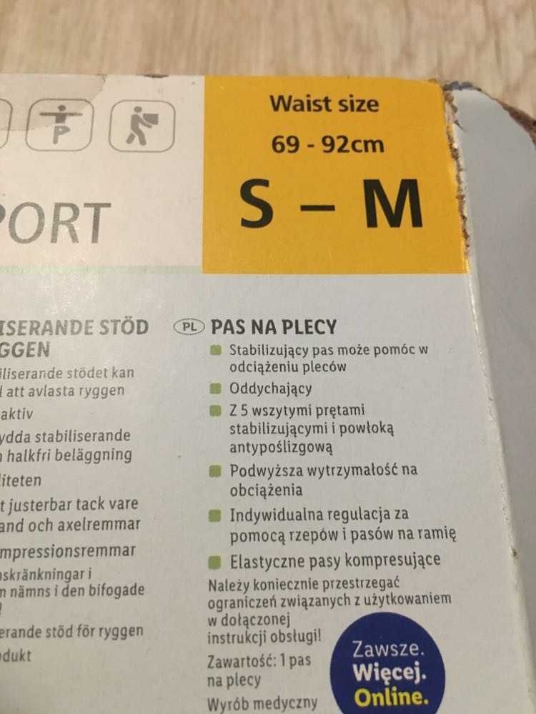 sensiplast pas na plecy s-m nowy