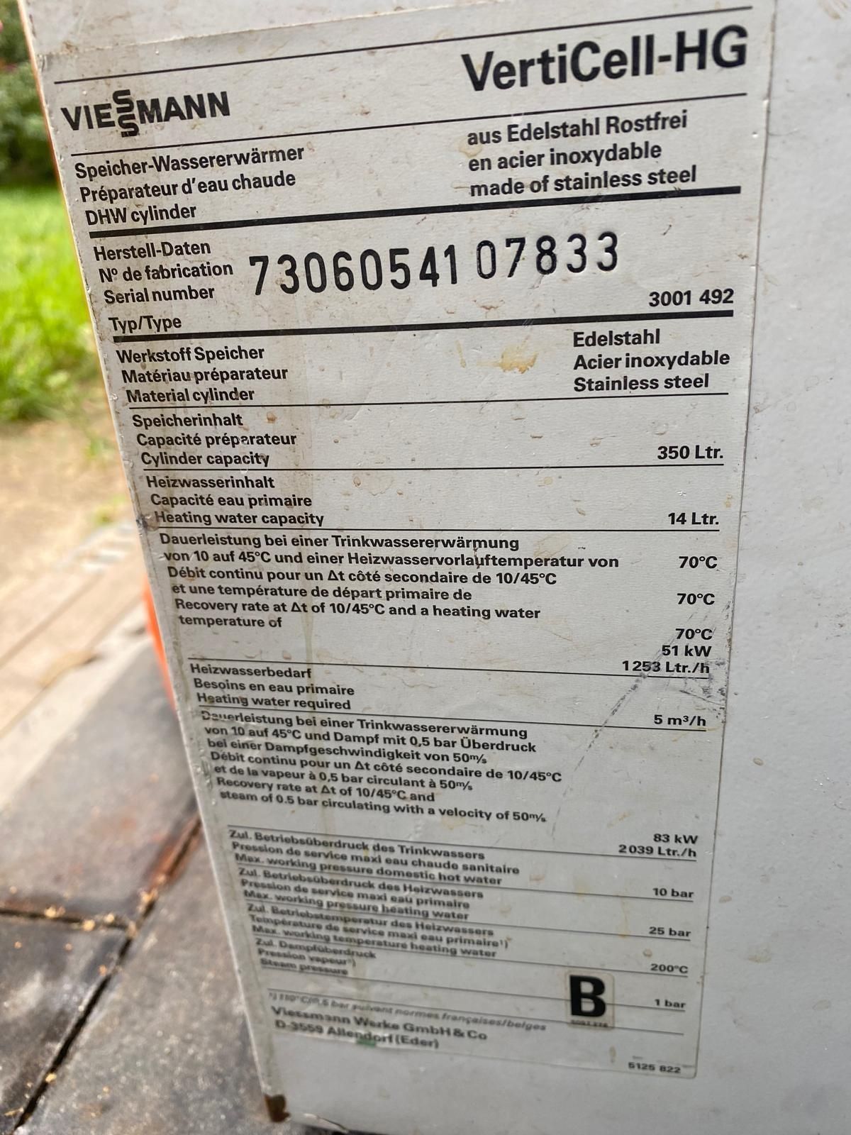 Zbiornik na wodę bojler 350 l