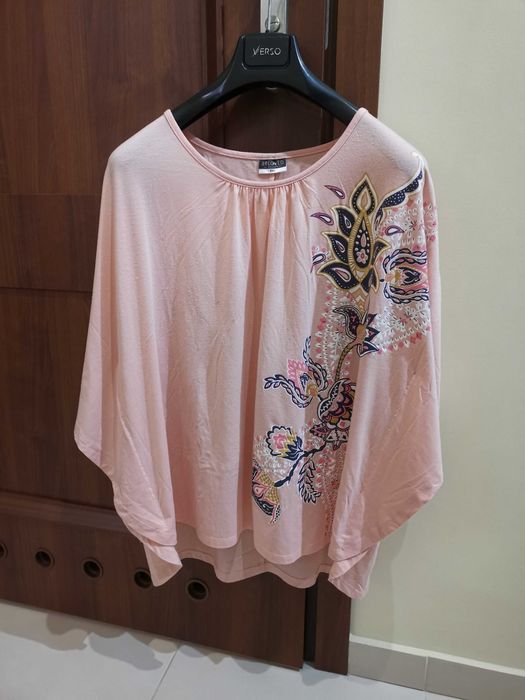 Bluzka z krótkimi rękawem typu nietoperz xxl