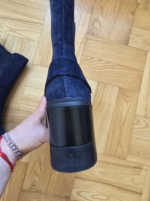 Granatowe botki Tommy Hilfiger rozm. 38