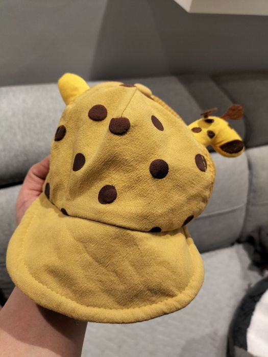 Letnia czapeczka żyrafka r 6-12 m-cy
