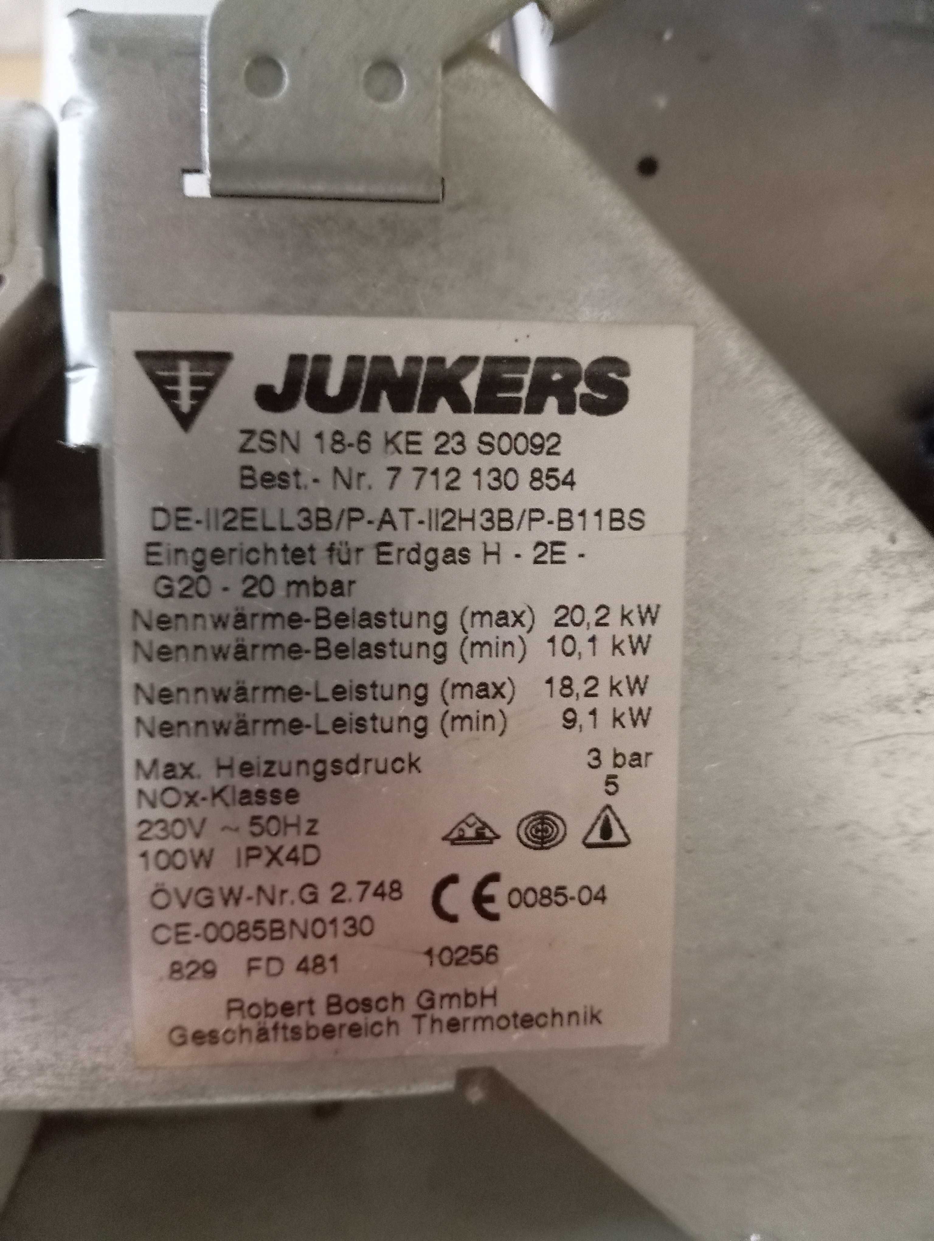 Piec,kocioł gazowy junkers