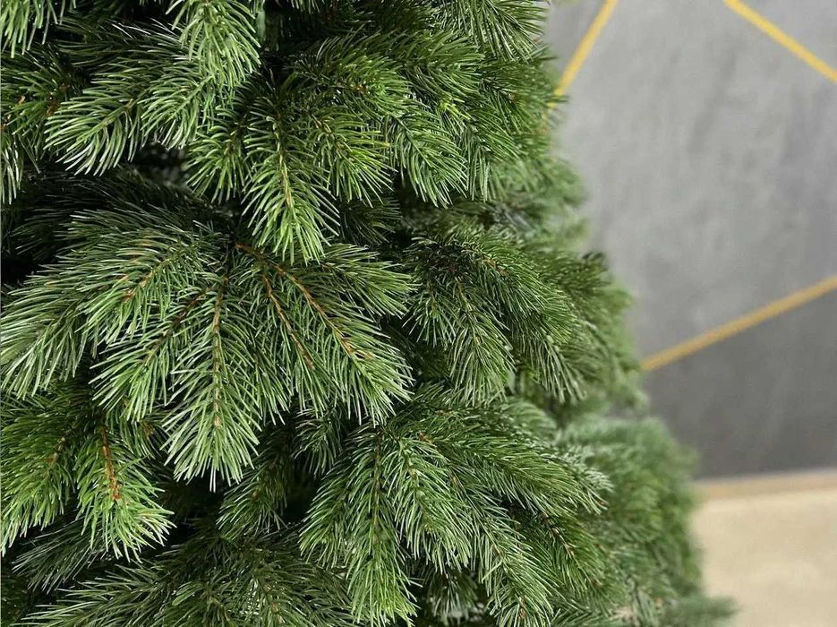 елка литая искусственная де люкс 1.80см ёлка зеленая штучна ялинка