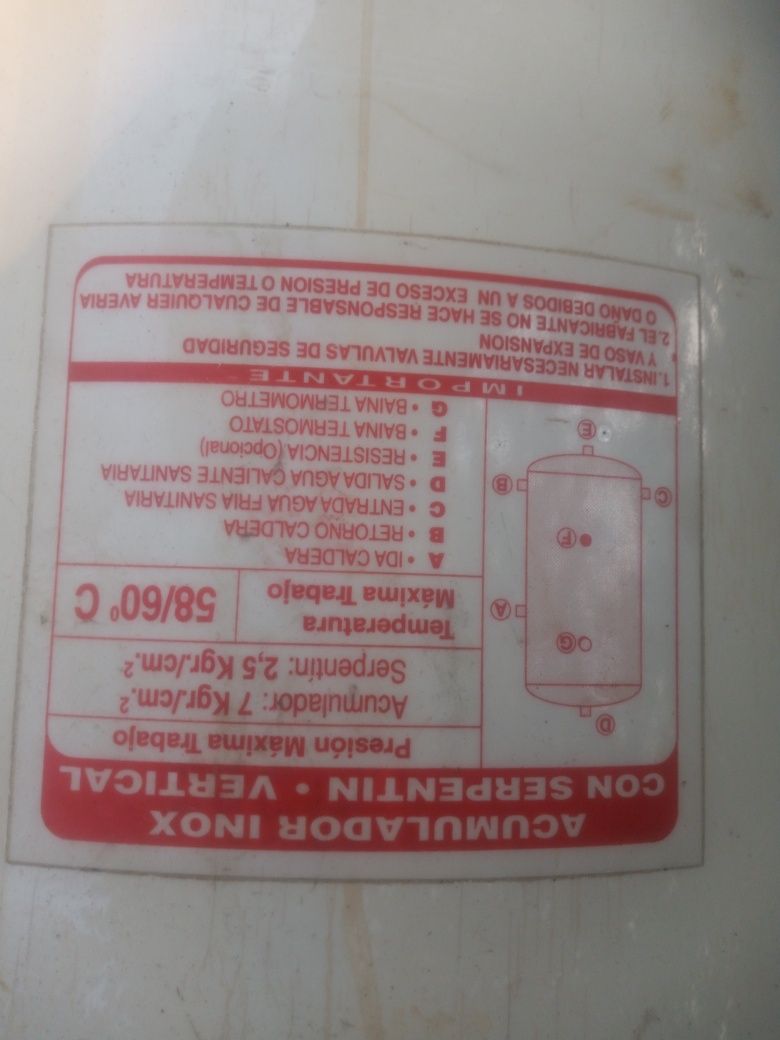 Depósito 300 litros inox 316 com serpentina