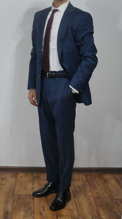 Garnitur Nowy Bytom 100's Rozmiar 182/100/88 Granatowy Mikro Wzór