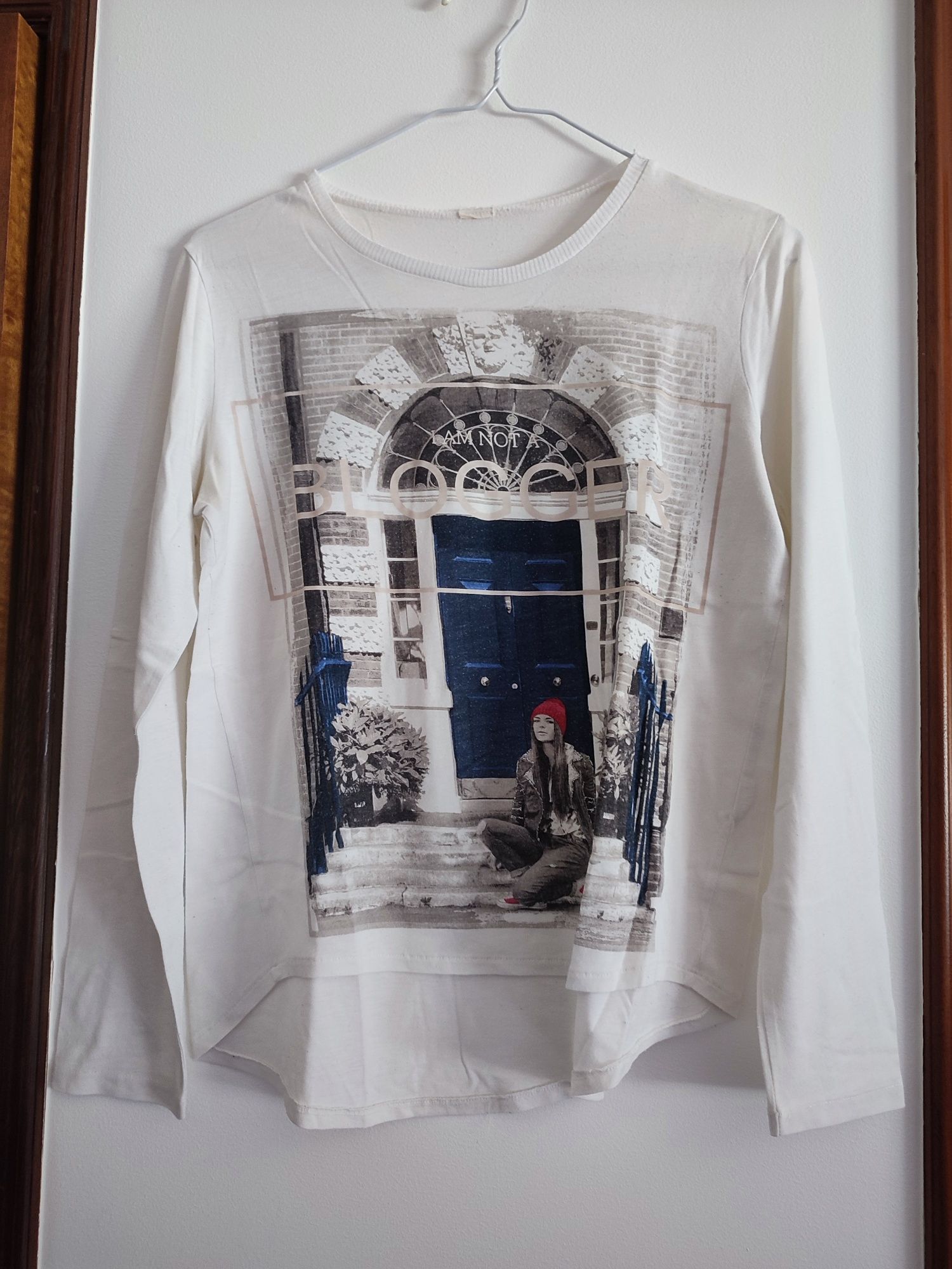 Blusa branca casual