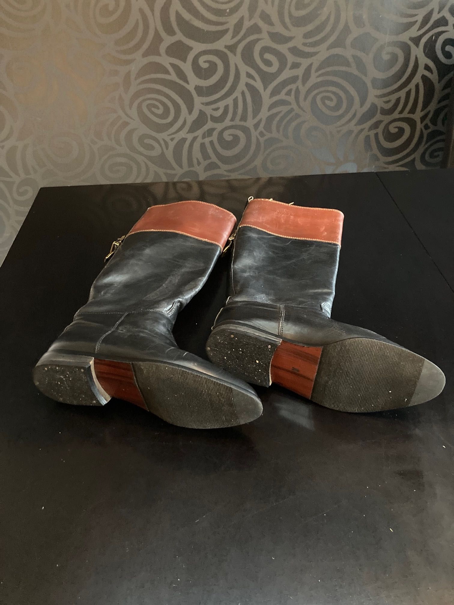 Buty kozaki czarno-brązowe Andiamo (Made in Italy)