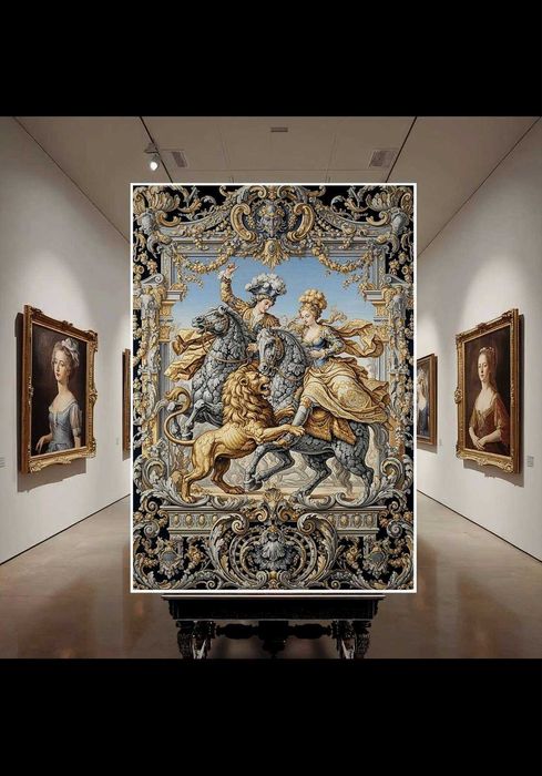 Obraz na płótnie - Ornamentyka i architektura - wielkość 75cm x 108cm