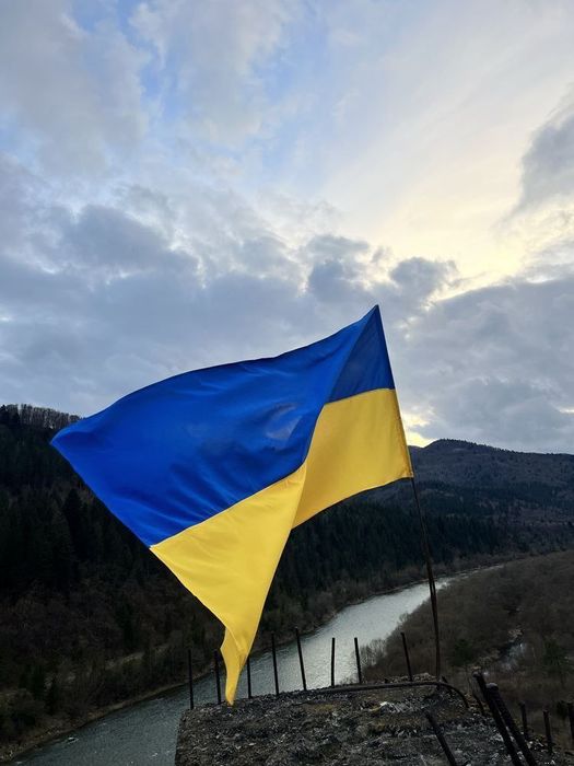 Прапор України  і УПА габардин