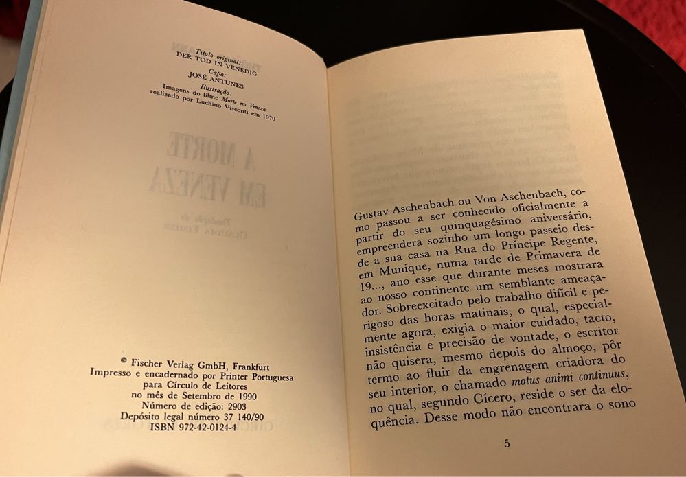 Livro A Morte em Veneza de Thomas Mann