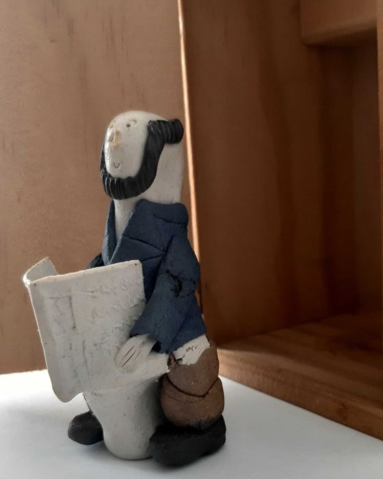 4 Bonecos Figuras Sátiras Artesanato