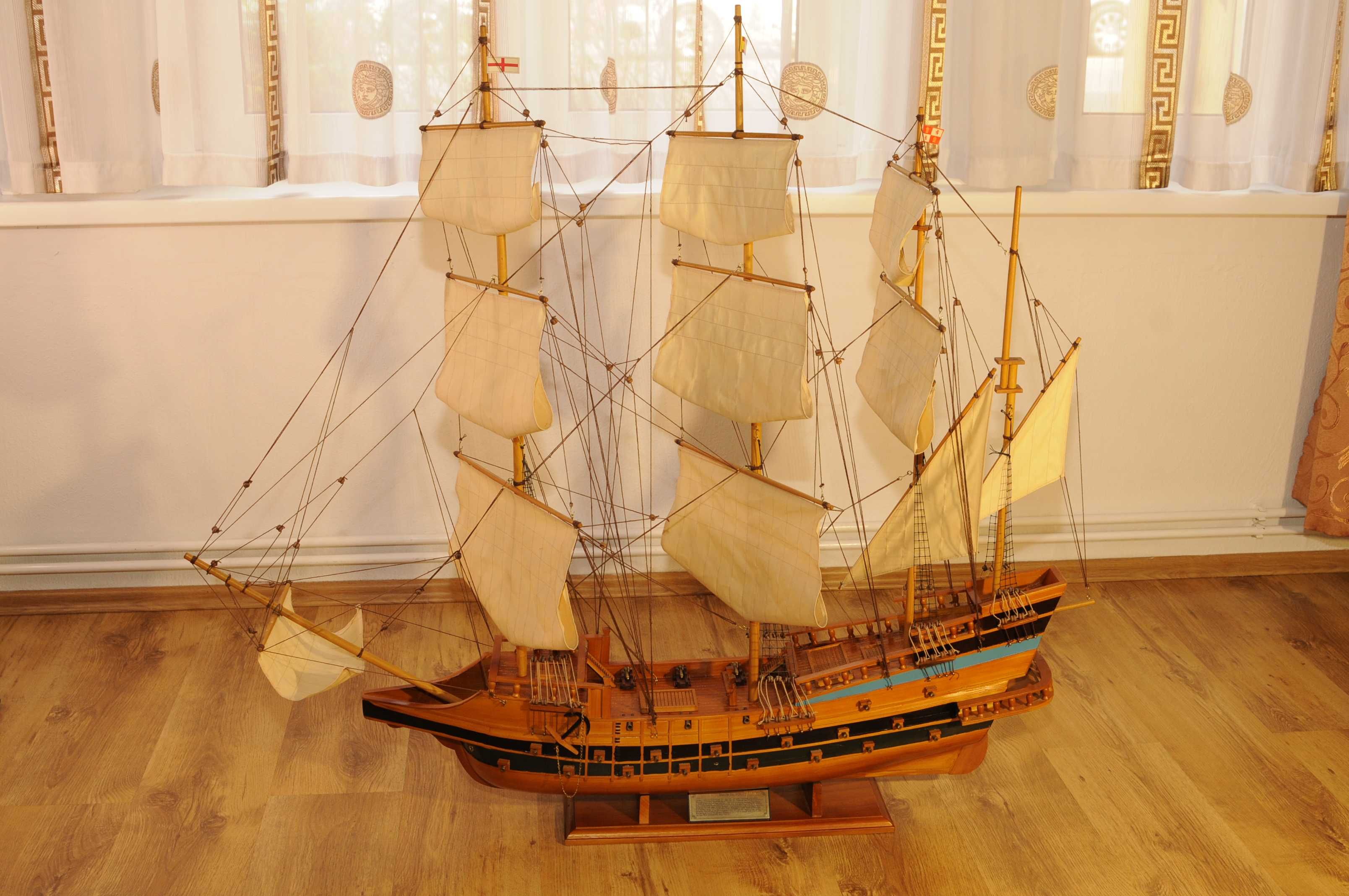 Drewniany model żaglowca ogromny 1,2m hiszpański galeon statek gotowy