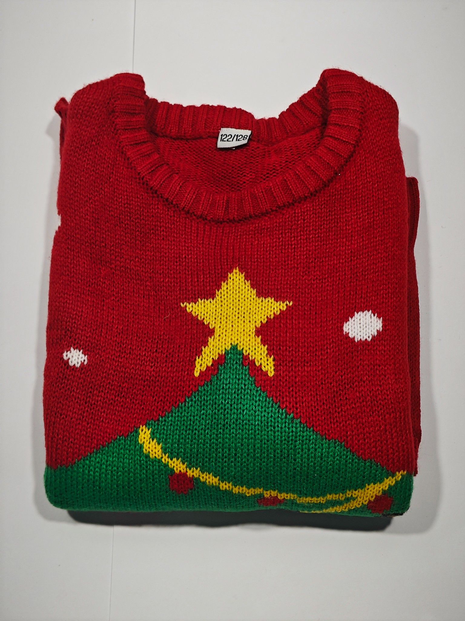 Świąteczny Sweter Dziecięcy Czerwony Choinka Pingwin Renifer 98/104