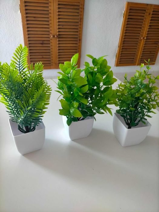 Sztuczne kwiaty z doniczkami 6 szt. zestaw roślin sztucznych