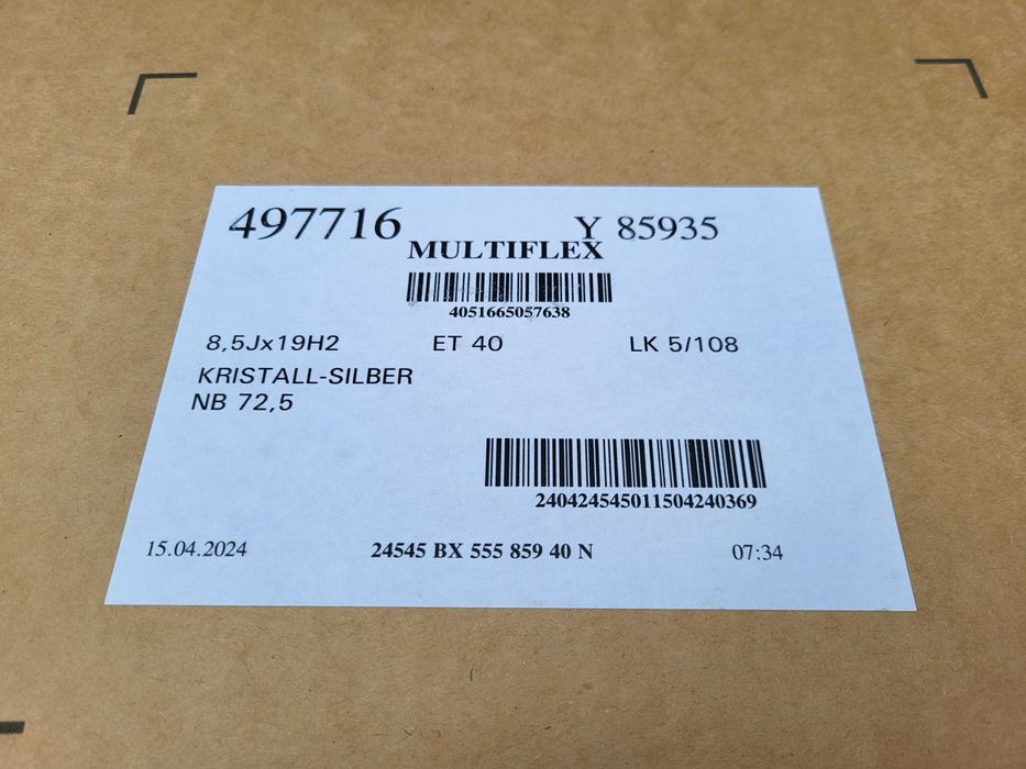 [1046] 4x 19 Cali 5x108 NOWE Felgi aluminiowe Volvo C70 S60 S80 V90 60