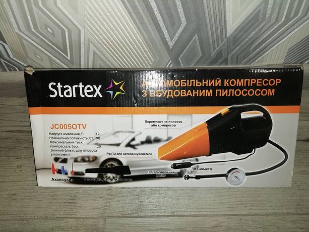 Автомобильный компрессор-пылесос, Startex jc0050tv