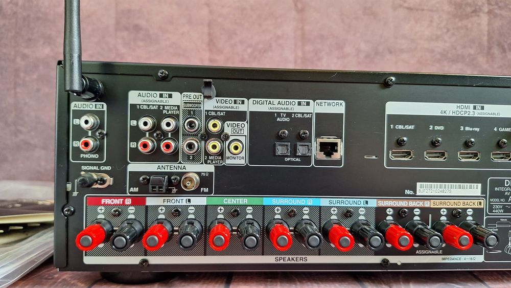 7.2 Denon AVR-X1600 Wi-Fi BT Heos 4K60p eARC DSD Spotify Atmos Vision