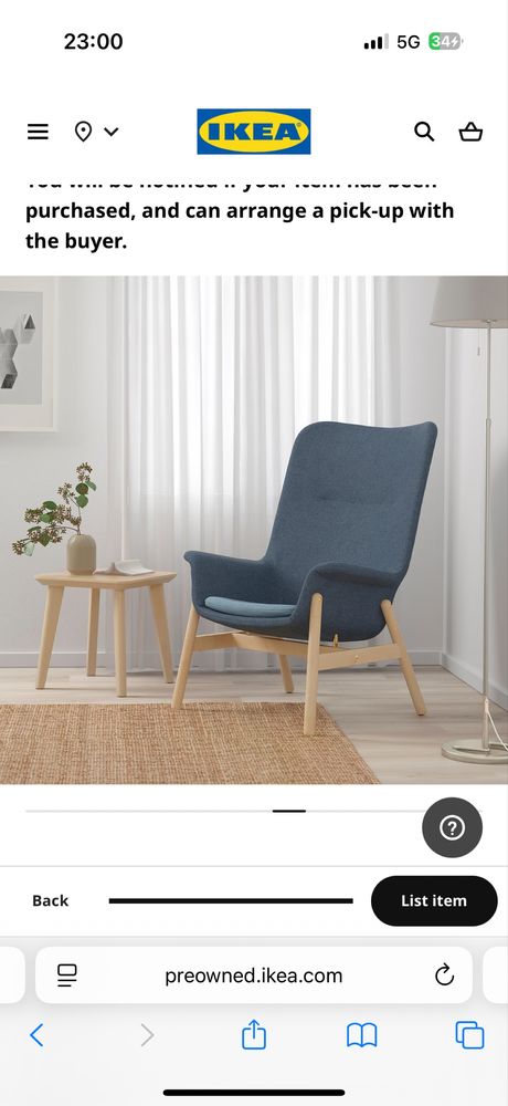 Cadeirão Ikea VEDBO Azul