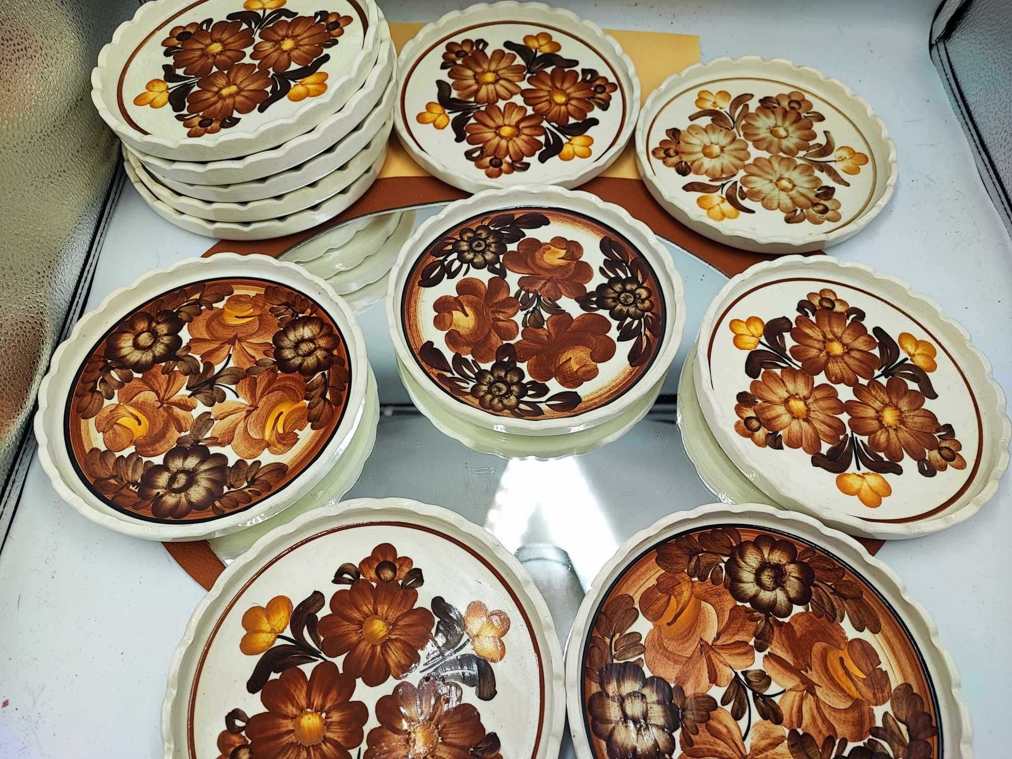 Ceramiczna miska w kwiaty,ząbkowane,Koło/Włocławek,cena za 1,Cepelia