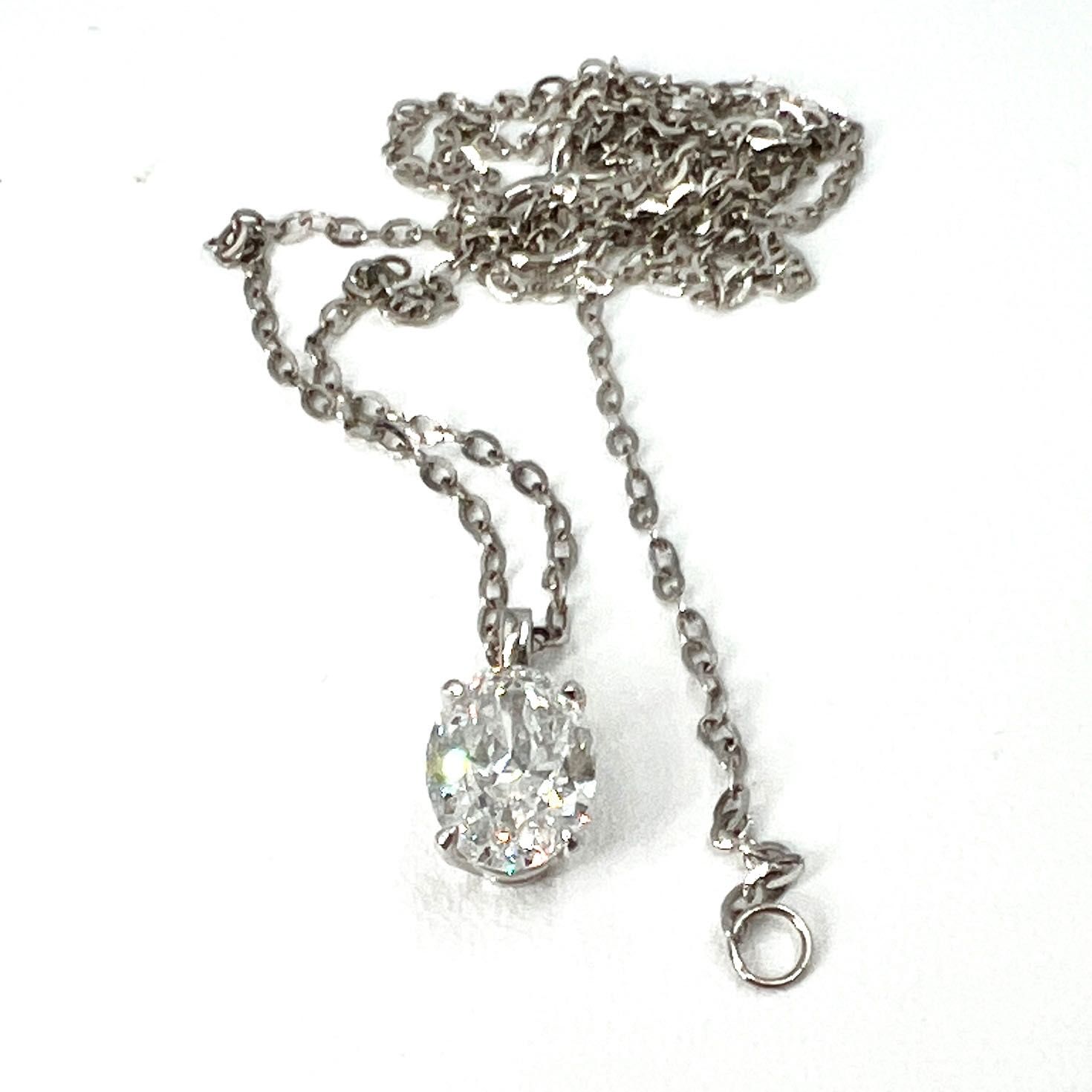 Naszyjnik z diamentem laboratoryjnym 1.26ct IGI – złoto 18K