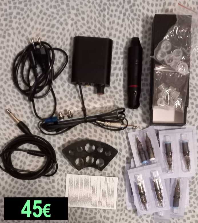 Máquina de tattoo- Kit profissional de prática tatuagem