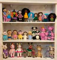 Вязанные игрушки  крючком(новые) – куклы,звери,панды,свини, олени,мыши