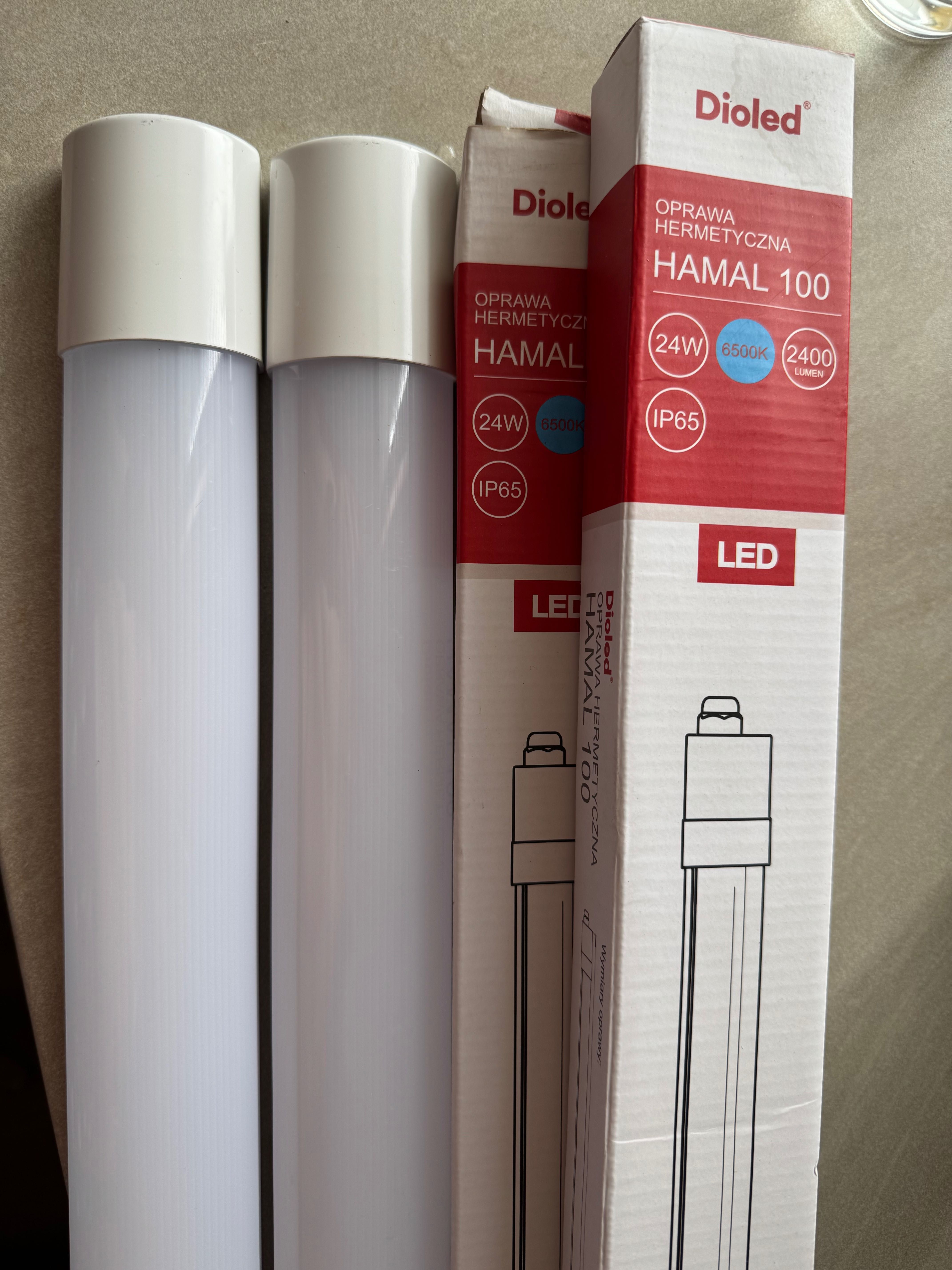 Lampa hermetyczna LED 24W 100lm/W 6500K 90cm IP65