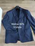 Garnitur męski z wełną granatowy klasyczny elegancki slim Vistula 54