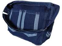 Torebka Damska Jeans, Worek Listonoszka JEANSOWA Torba Materiałowa