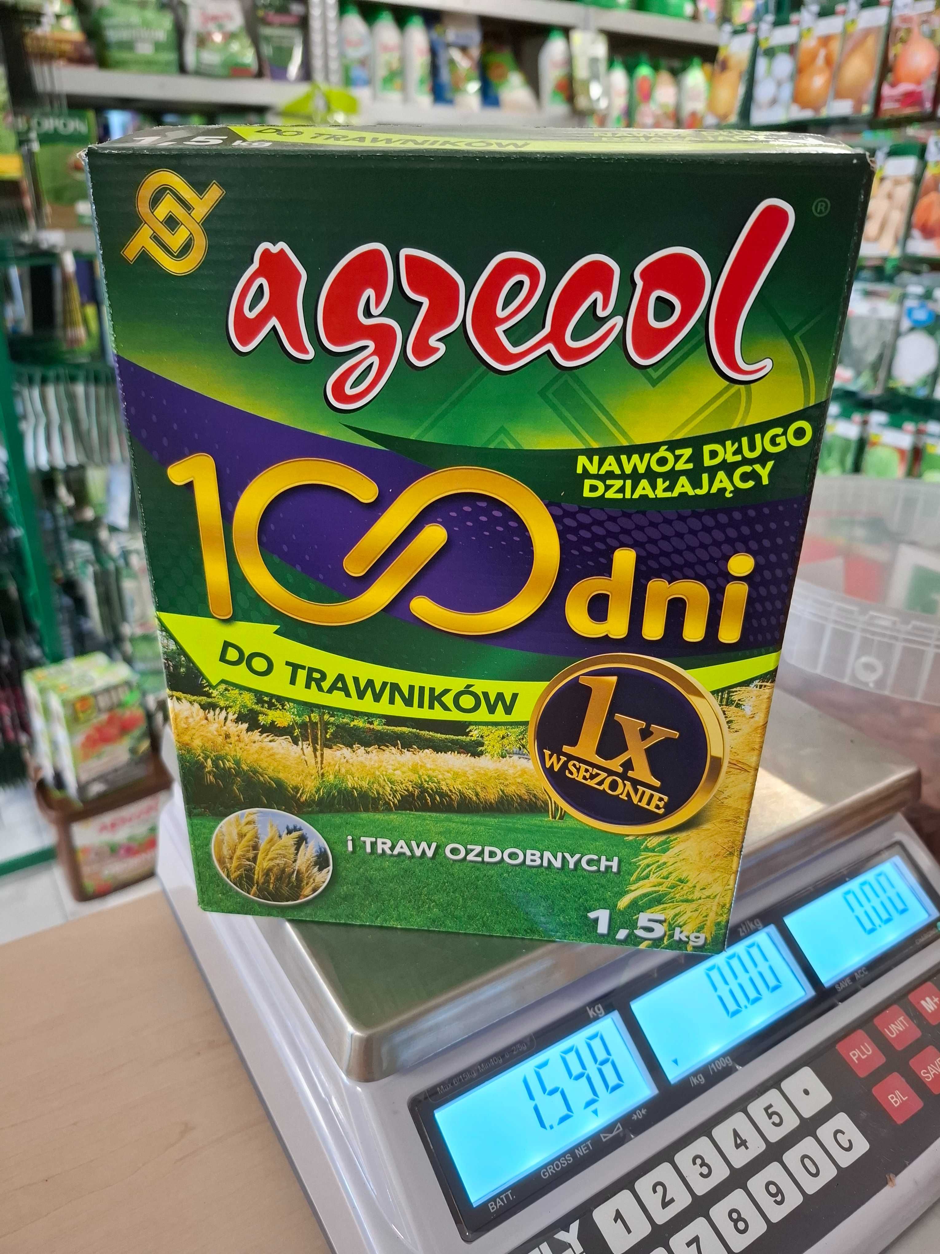Nawóz Do trawników i traw ozdobnych Mineralny 100 Dni 1,5 kg Agrecol