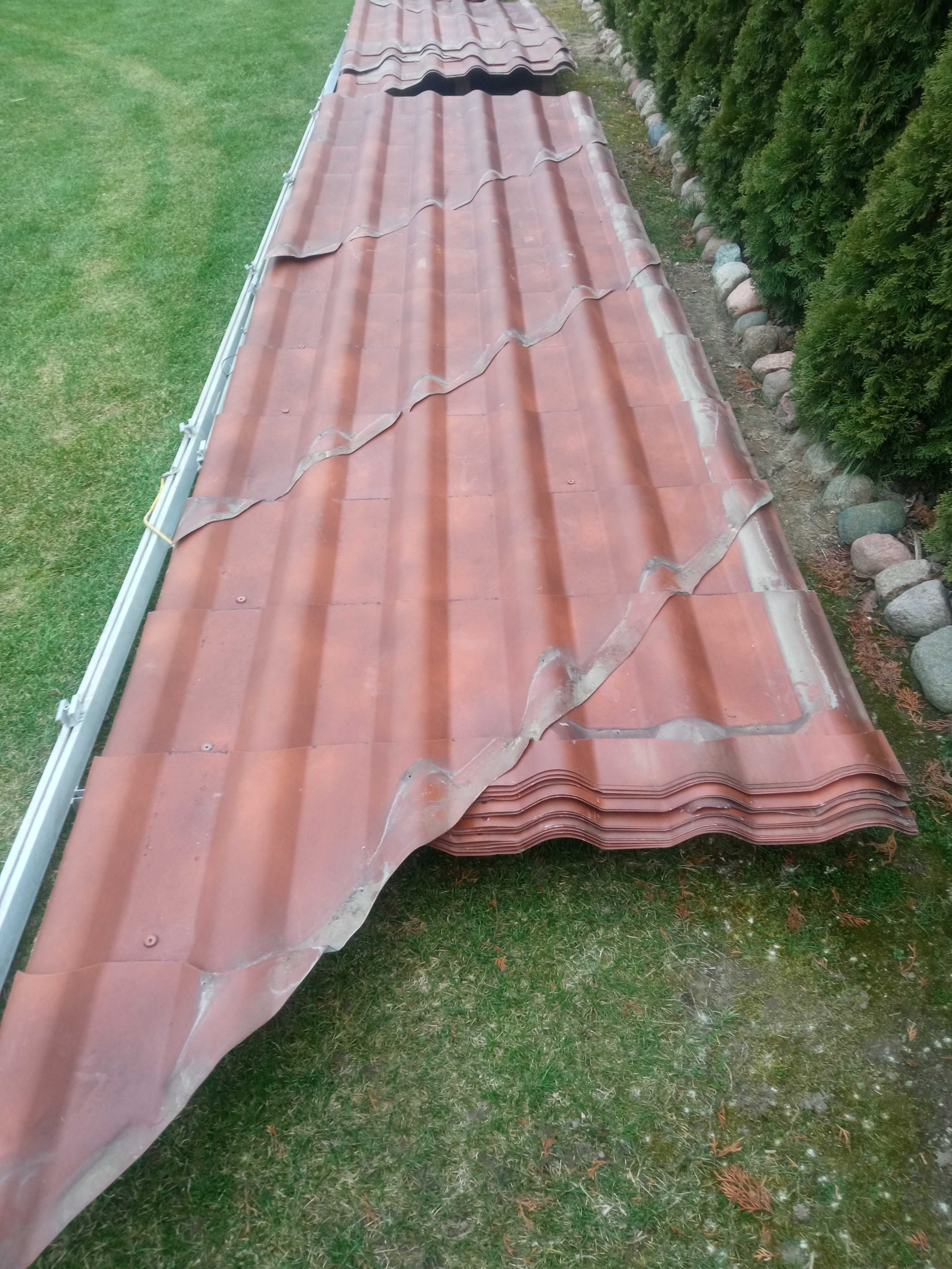 Blachodachówka, blacha z demontażu, około 80 M2 - 14 zł m2