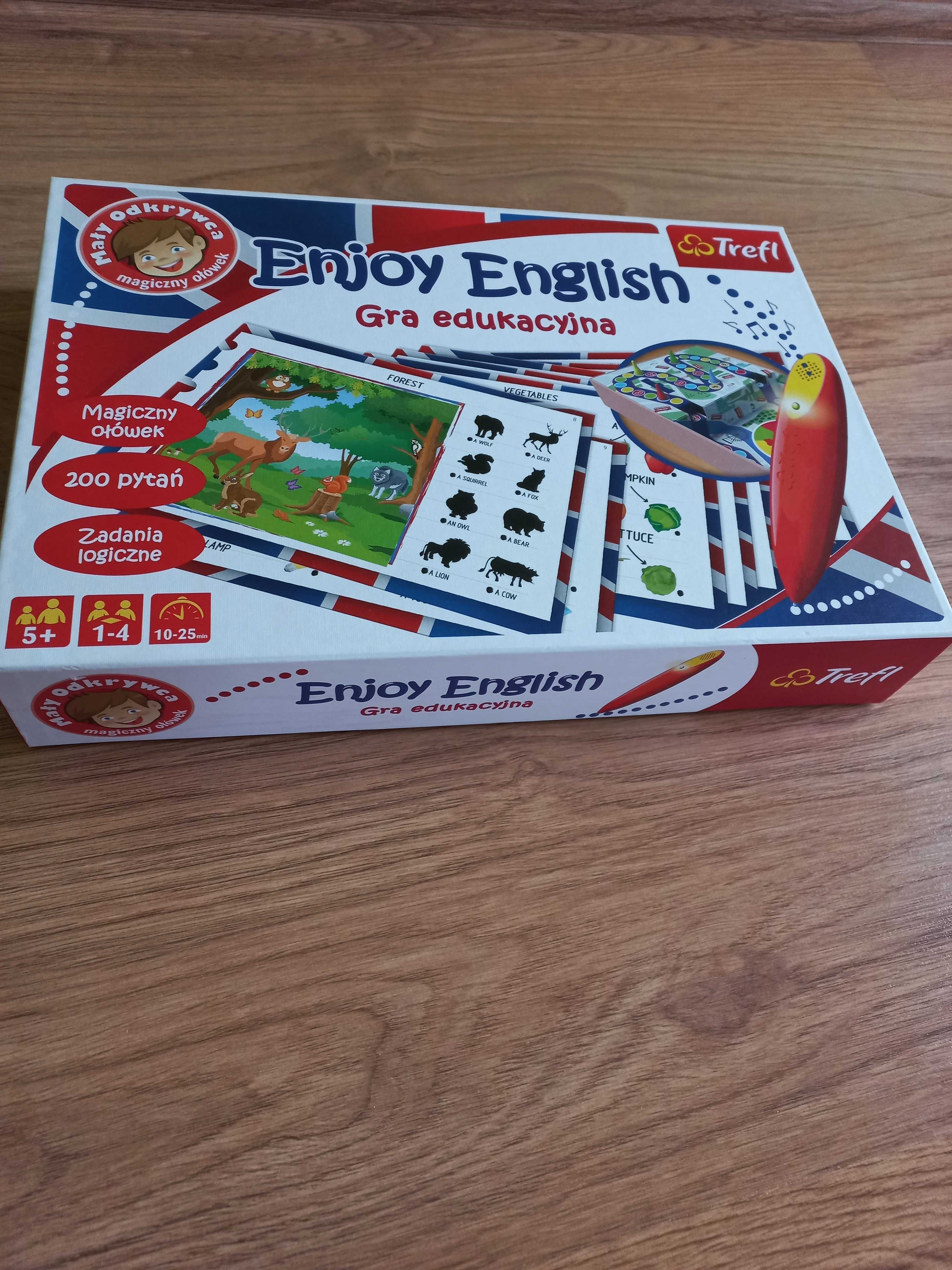 Gra edukacyjna Angielski Enjoy English, Trefl, na Dzień Dziecka