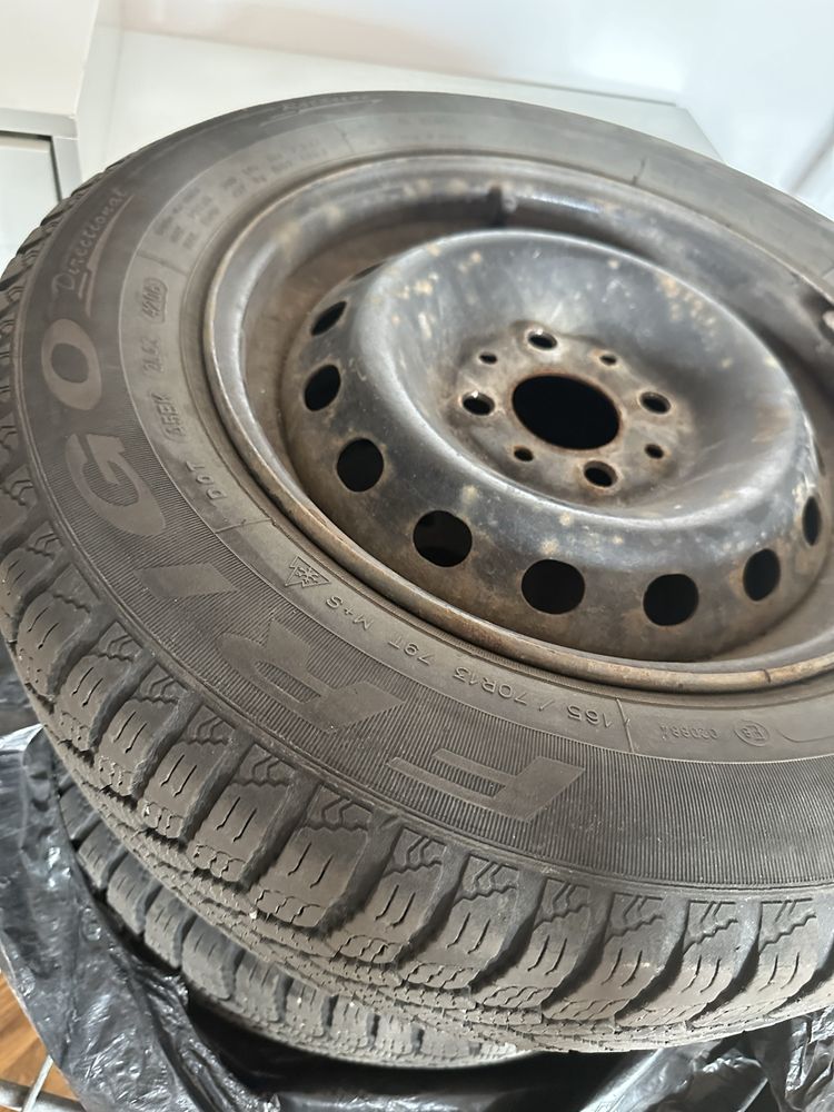 opony 165/70 R13 na felgach stalowych – komplet 4 sztuki