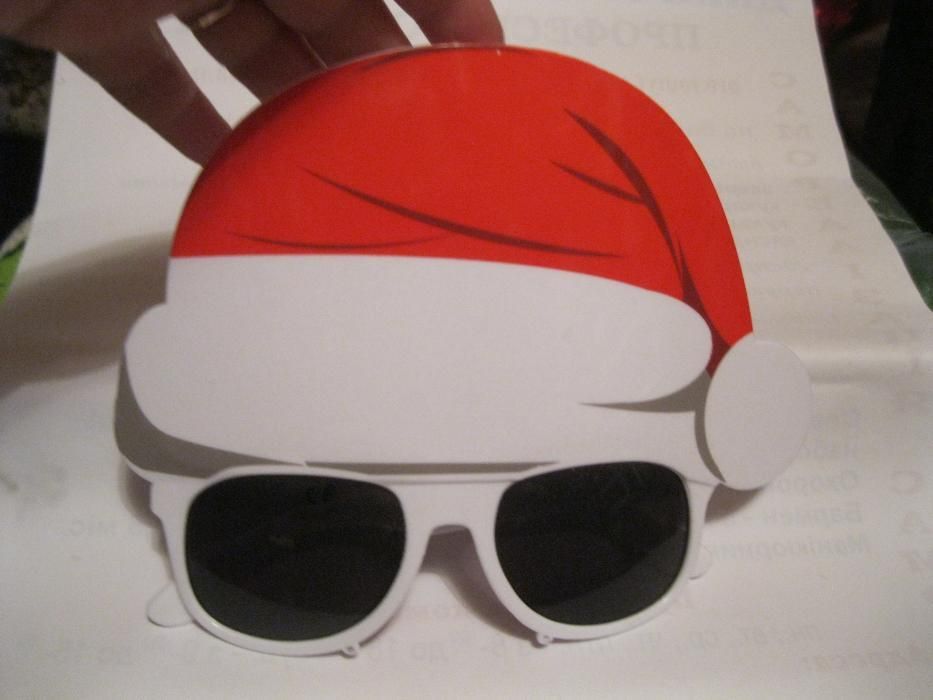 детские очки маскарад дед мороз сувенир игрушка новый год типа стекла