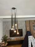Lampa wisząca czarna azzardo stylo black 5 metal + szkło