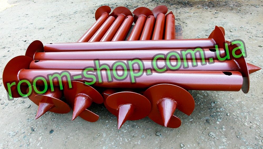 Сваї, палі, геошуруп, монтаж, монтаж, винтовые сваи, виробнитцо