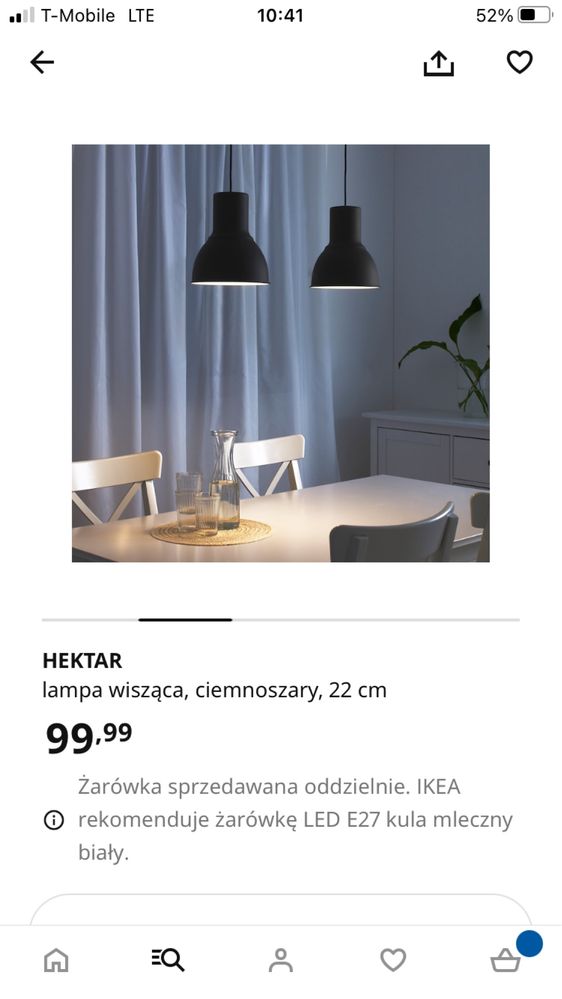 Lampa IKEA Hektar