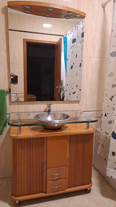 Móvel Lavatório WC com Espelho