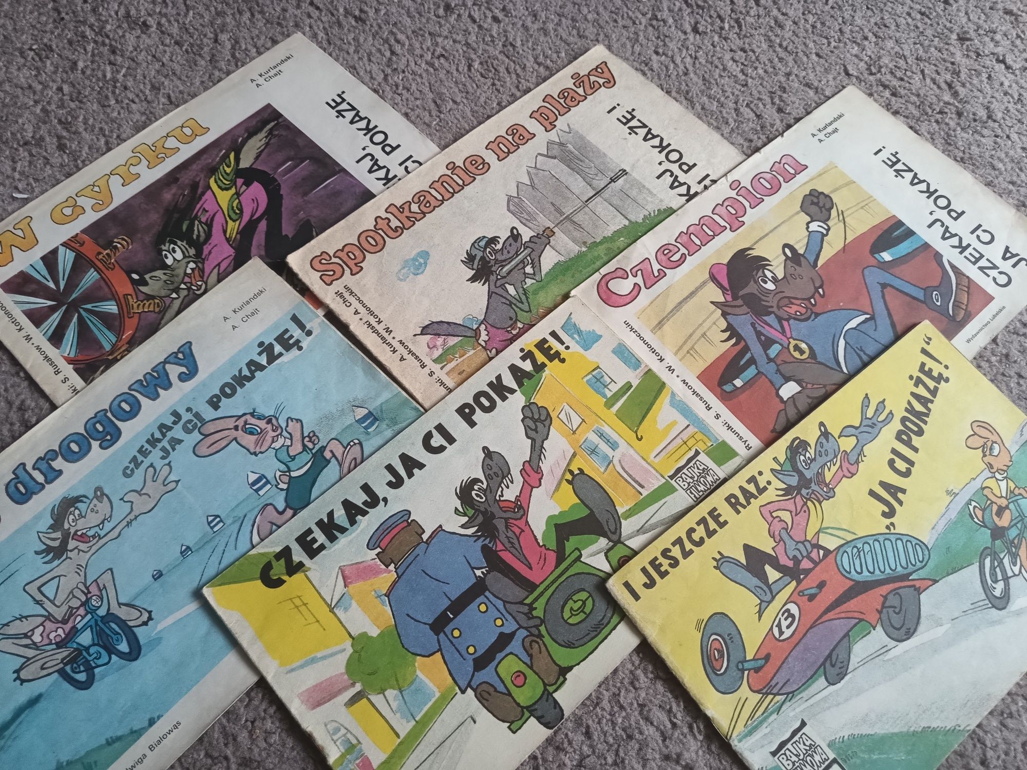 Wilk i Zając - 6 komiksów / książeczek . Unikat