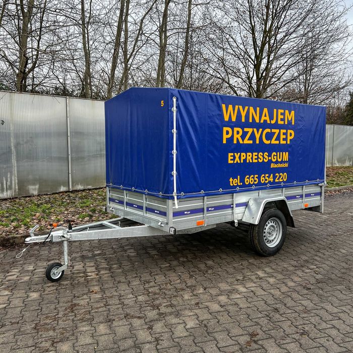 Wynajem przyczepy z plandeką - 3 x 1,50 x 1,50m