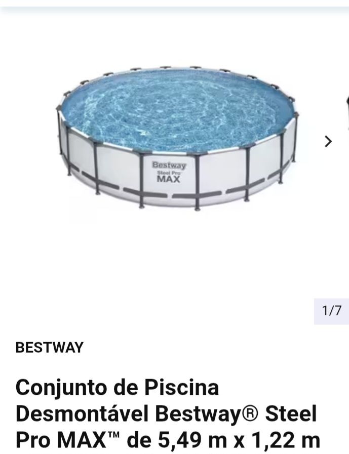 Piscina bestway 5,49x1,22