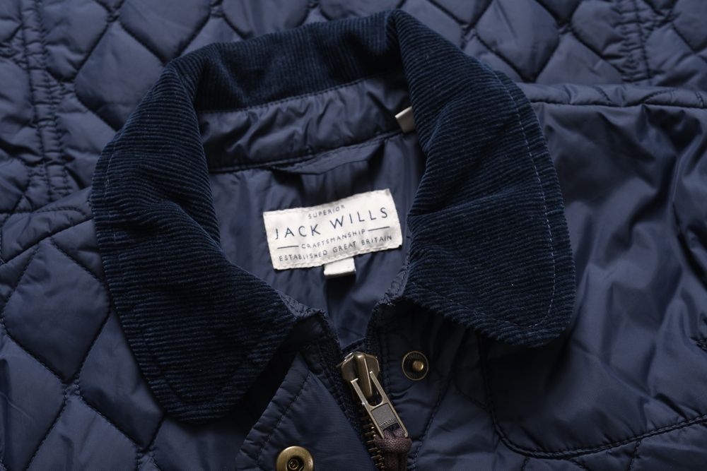 JACK WILLS pikowana kurtka damska granatowa r. 34