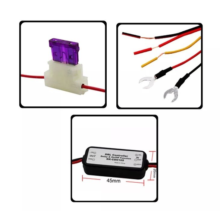 Блок управления DRL Led ходовыми огнями с функцией отключения притухан