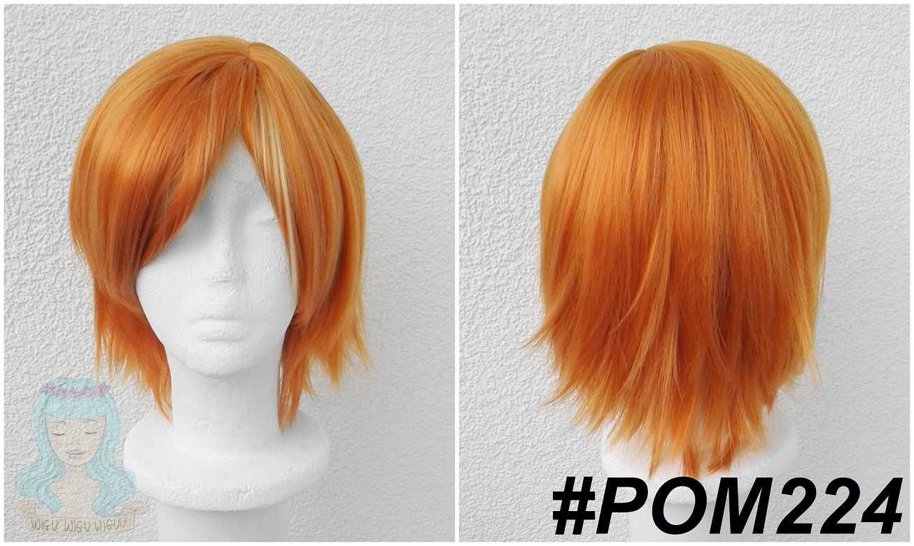 Ruda krótka peruka pomarańczowa wig Shinonome Akito Project Sekai