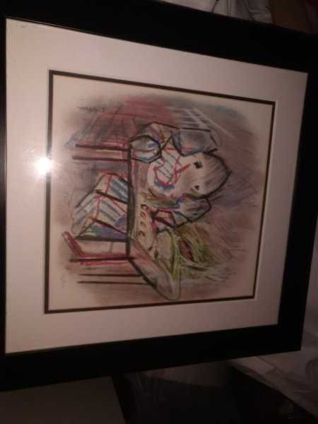 Serigrafia de Júlio Pomar "O estudioso"