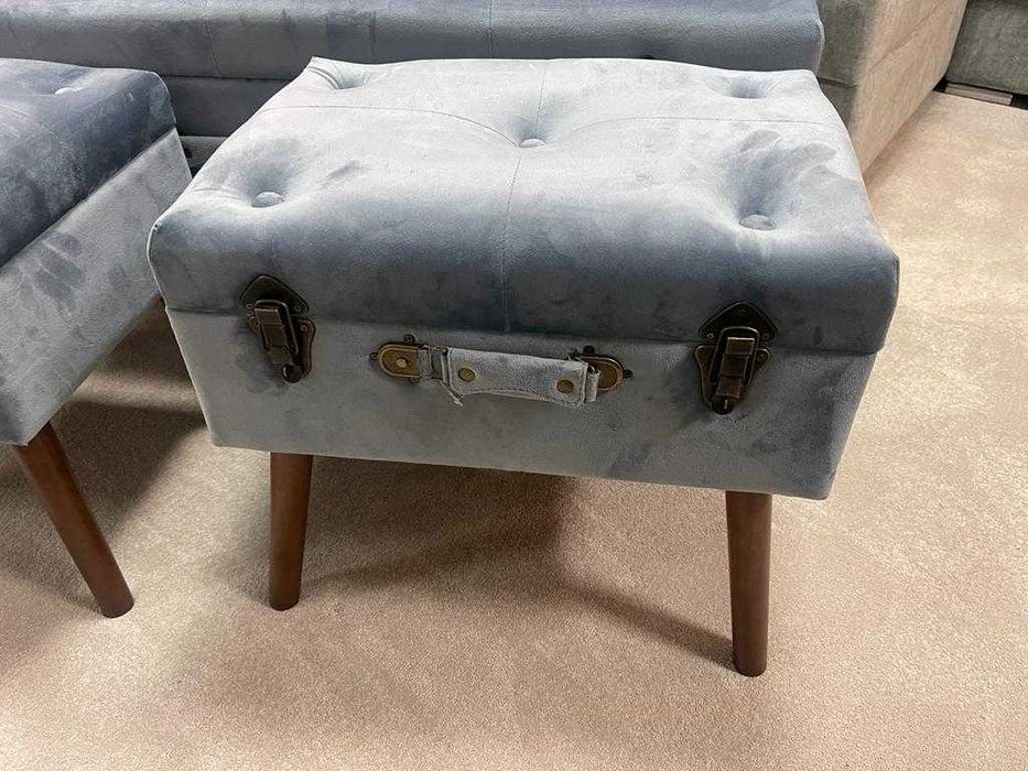 Conjunto de 3 Baús  em veludo NOVOS