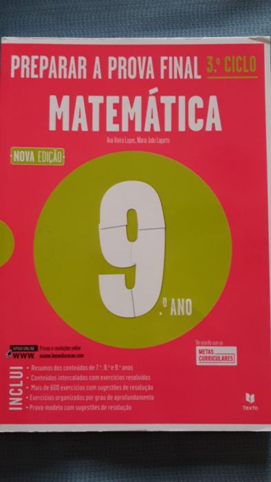 Preparar a Prova Final Matemática 9.° ano