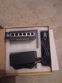 Switch PoE com 6 portas