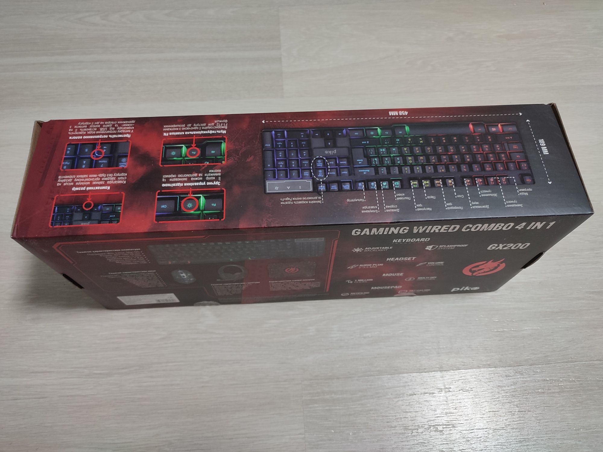 Gaming Wired Combo GX200. Навушники, мишка, клавіатура, коврик.
