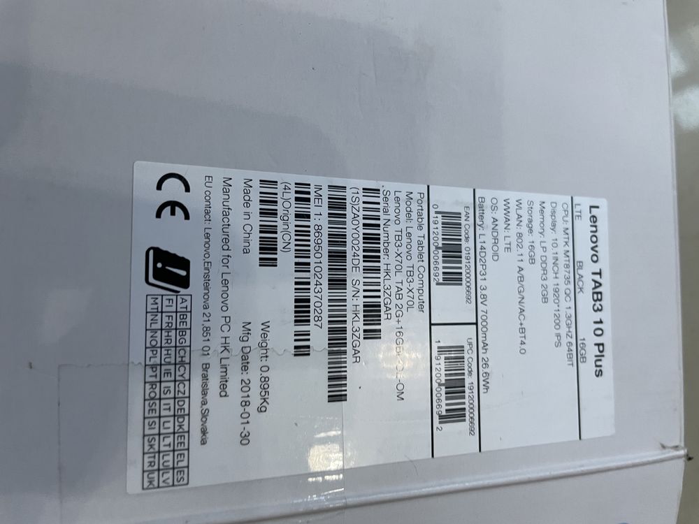 Lenovo TAB3 10 Plus TB3-X70L lte sim idelny do igo primo truck